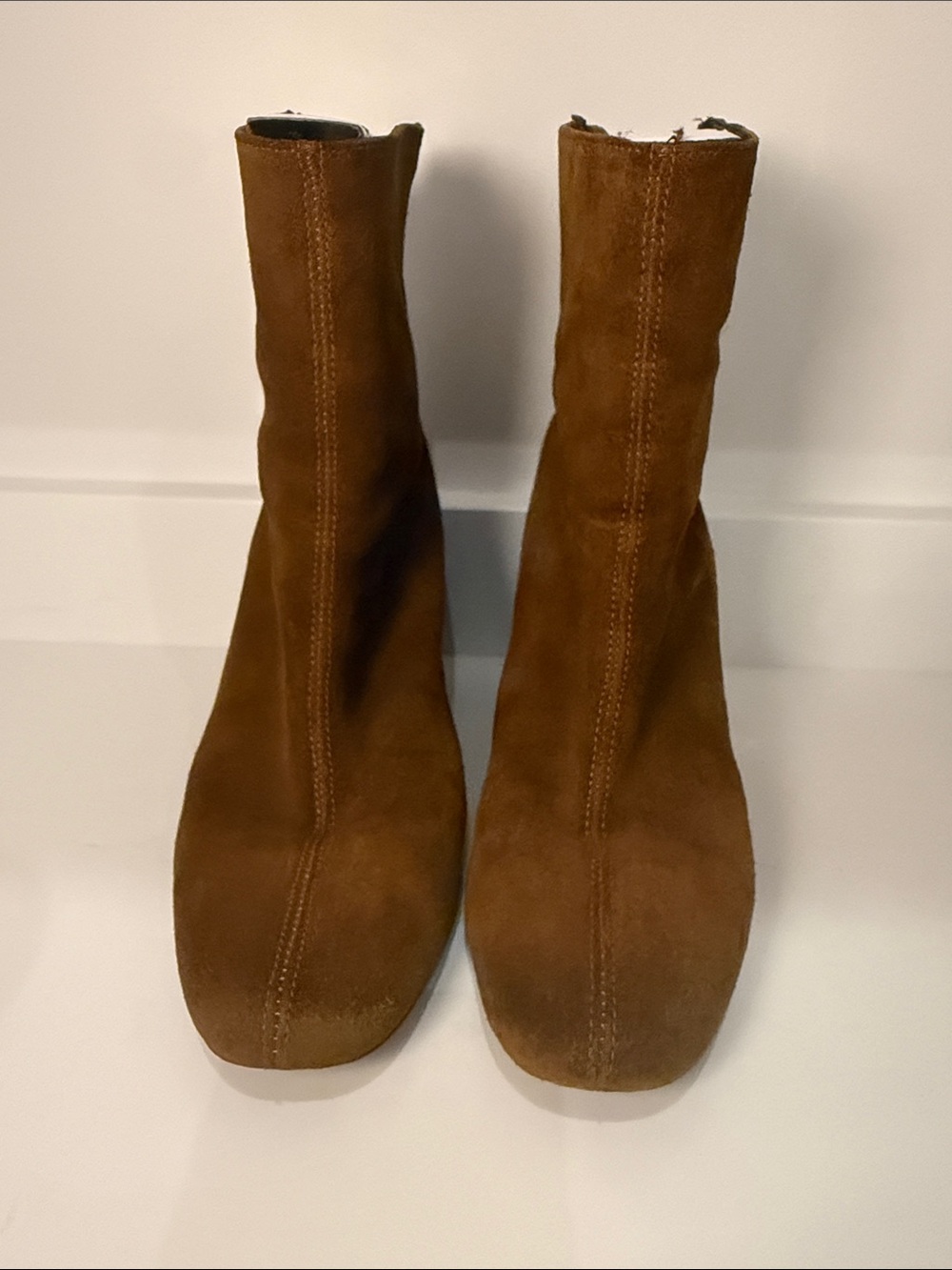 Free People Women's Brown Suede Ankle Booties - EU Size 38 = US Size 7.5-8